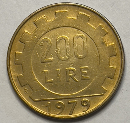1979 italy 200 - lire, •