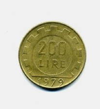 1979 Italy 200 Lire Coin
