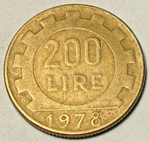 Italy 200 lire 1978 republica - italy,